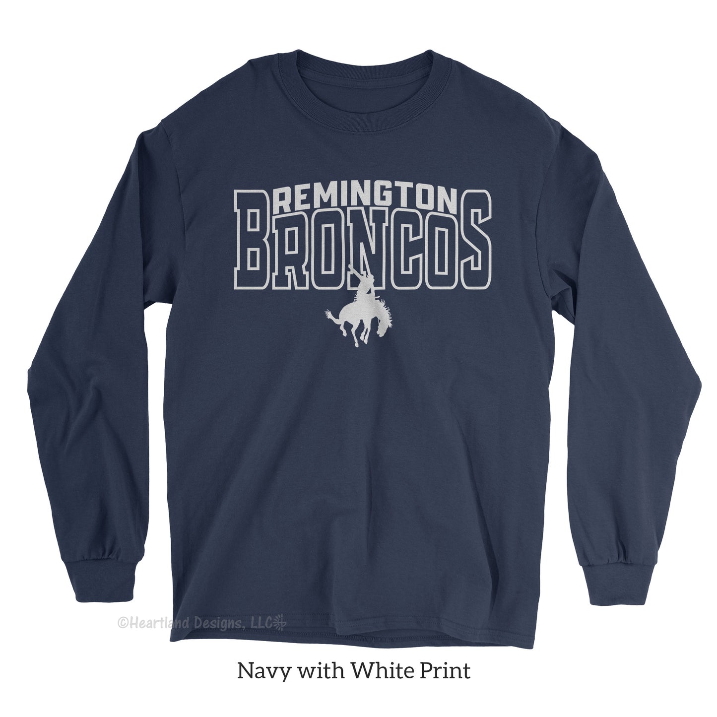 Camiseta de manga larga Remington Broncos n.° 2111