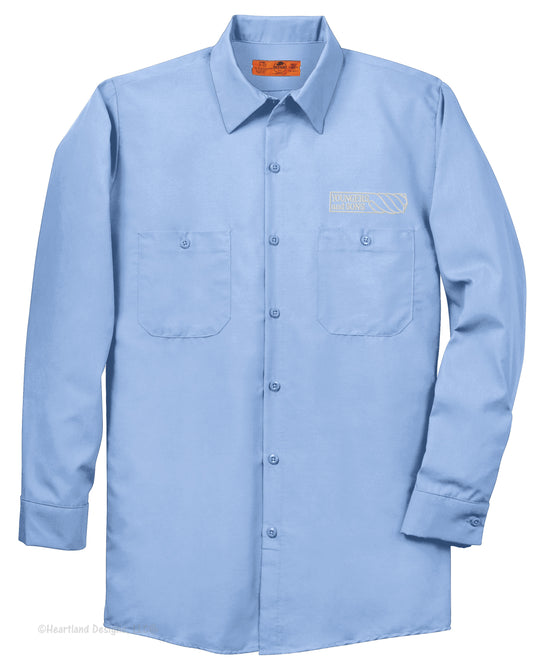 Red Kap® Long Sleeve Industrial Work Shirt with Embroidered Logo