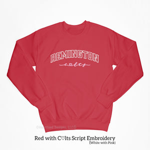 #2022 Remington Colts Scriptheart Embroidered Crewneck