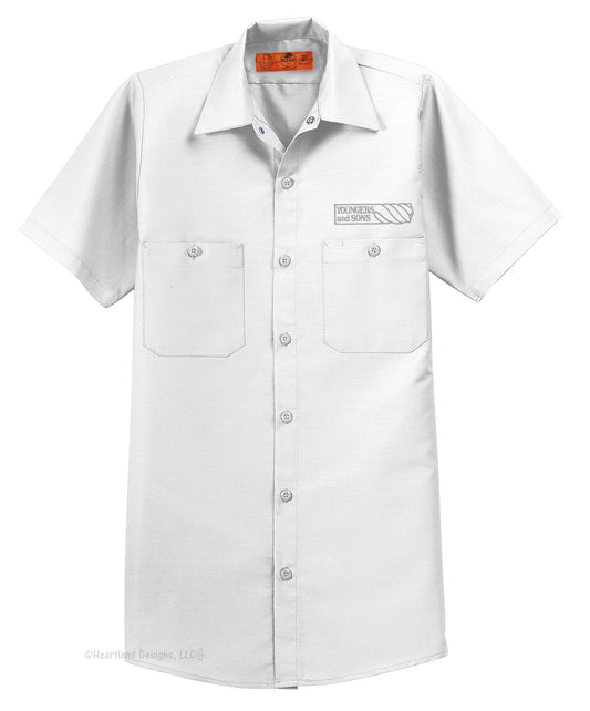 Red Kap® Short Sleeve Industrial Work Shirt with Embroidered Logo